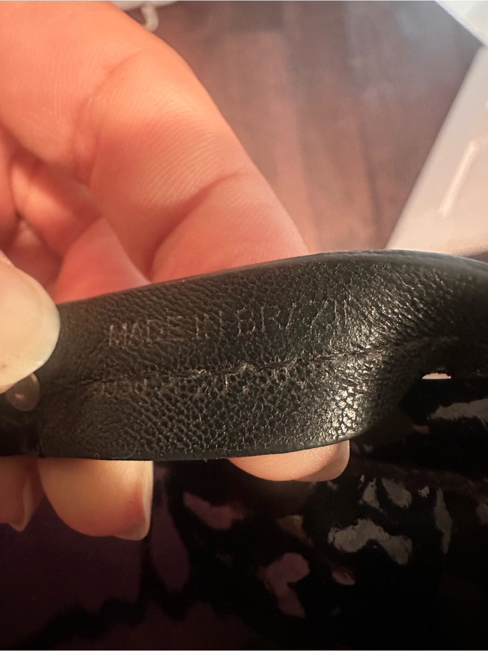 Tory Burch Black Patent Leather Logo Thong Sandals - Picture 7 of 8